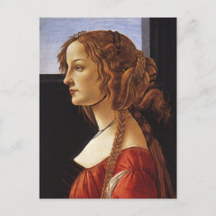 Een portret van een jonge vrouw briefkaart