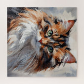 Een portret van een kat. legpuzzel (Horizontaal)