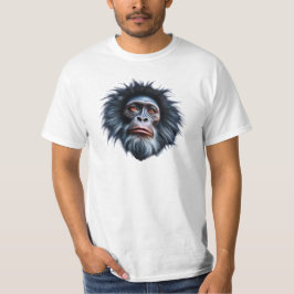 Een portret van een melancholische aap. t-shirt