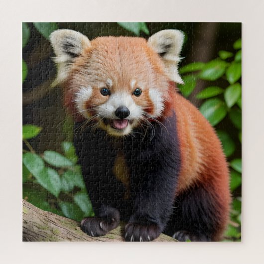 Een portret van een Schattigee rode panda Legpuzzel (Verticaal)