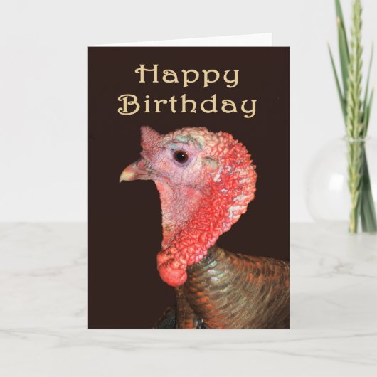 Een portret van Turkije, Happy Birthday" Humor. Kaart (Voorkant)