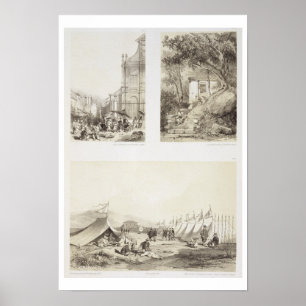 Een Portugese kerk en een Chinese straat in Macau, Poster