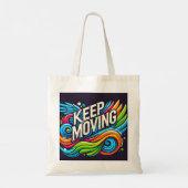 Een positief bericht canvas tas (Achterkant)