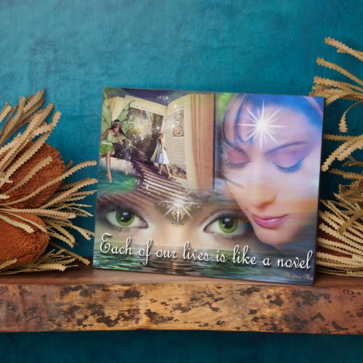 Een positief verhogend herinneringscitaat fotoplaat (Zijkant)