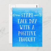 Een positieve gedachte briefkaart (Voorkant / Achterkant)