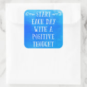 Een positieve gedachte Citaat Vierkante Sticker (Tas)