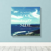 Een positieve kijk op het leven © Seascape Canvas Afdruk (Insitu (Houten vloer))