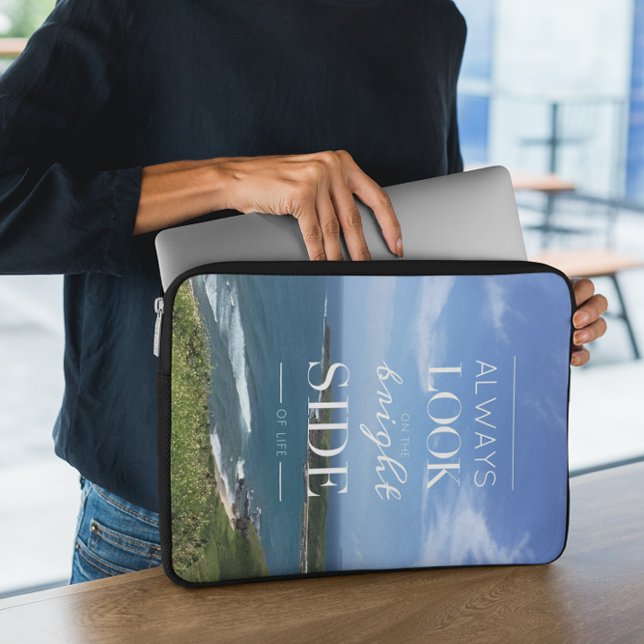 Een positieve kijk op het leven © Seascape Laptop Sleeve (Creator heeft geüpload)