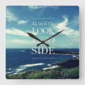 Een positieve kijk op het leven © Seascape Vierkante Klok (Voorkant)