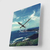 Een positieve kijk op het leven © Seascape Vierkante Klok (Hoek)