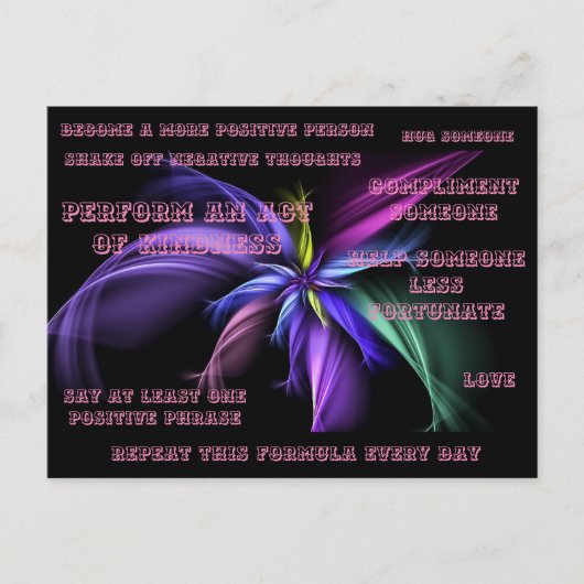 Een positievere persoon worden briefkaart (Voorkant)