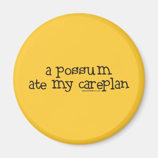 Een Possum at mijn Careplan Magneet (Voorkant)