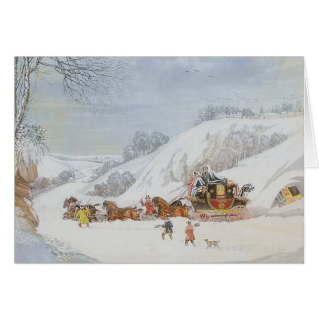 Een post in diepe sneeuw (Voorkant Horizontaal)