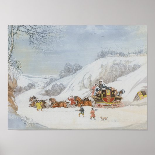 Een post in diepe sneeuw poster (Voorkant)