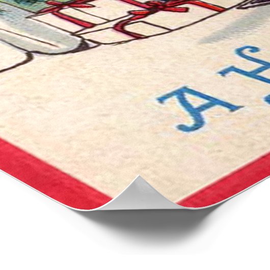 Een  Poster met prettige kerstdagen (Hoek)