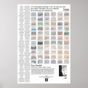 Een poster van droomschilders en droomgedichten. #