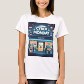 Een poster van een winkel genaamd Cyber Monday T-shirt (Voorkant)