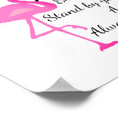 Een Poster van Flamingo zijn (Hoek)