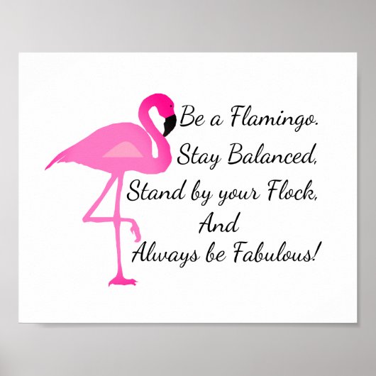 Een Poster van Flamingo zijn (Voorkant)