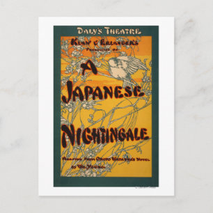 Een Poster van het Japanse nachtelijke theatrische Briefkaart