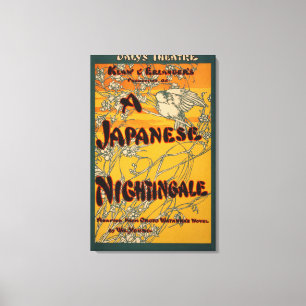 Een Poster van het Japanse nachtelijke theatrische Canvas Afdruk