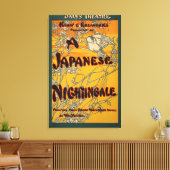 Een Poster van het Japanse nachtelijke theatrische Canvas Afdruk (Insitu (Woonkamer))