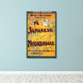 Een Poster van het Japanse nachtelijke theatrische Canvas Afdruk (Insitu (Houten vloer))