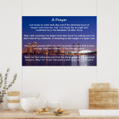 Een Poster van Prayer Blue San Diego (Keuken)