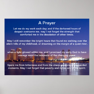 Een Poster van Prayer Blue San Diego