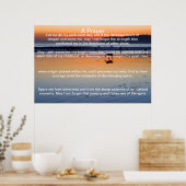 Een Poster van Prayer Dog silhouette (Keuken)