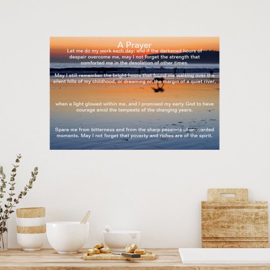 Een Poster van Prayer Dog silhouette (Keuken)