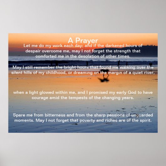 Een Poster van Prayer Dog silhouette (Voorkant)