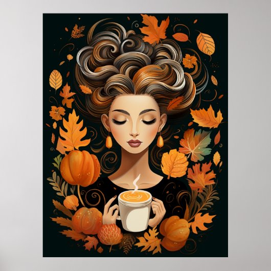 Een Poster voor herfst- en koffieliefhebbers (Voorkant)