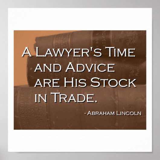 Een Poster voor tijd en advies van de advocaat (Voorkant)