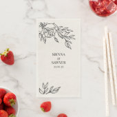 Een posy van Rozen bruiloft beige dinerservetten Servet (Insitu)