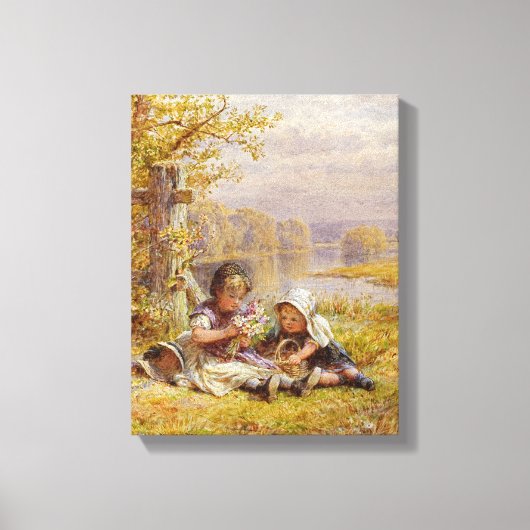 Een posy voor moeder, 1867 canvas afdruk (Voorkant)
