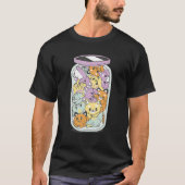 Een pot geluk pot vol katten Kat ontwerp T-shirt (Voorkant)