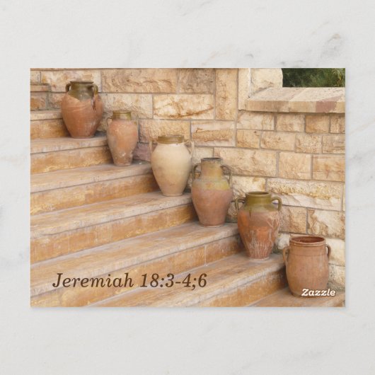 Een pot in de hand van mijn Heer Bijbeltekst om te Briefkaart (Achterkant)