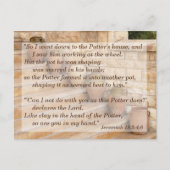 Een pot in de hand van mijn Heer Bijbeltekst om te Briefkaart (Voorkant)