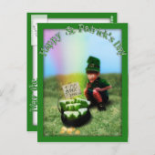 Een Pot O'Beer aan de rand van de regenboog. Briefkaart (Voorkant / Achterkant)