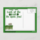 Een Pot O'Beer aan de rand van de regenboog. Briefkaart (Achterkant)