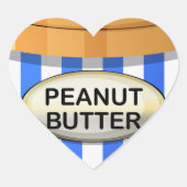 Een pot pindakaas hart sticker (Voorkant)