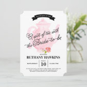 Een pot thee met de bride-to-be | VRIJGEZELLENFEES Kaart (Staand voorkant)