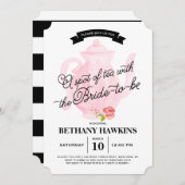 Een pot thee met de bride-to-be | VRIJGEZELLENFEES Kaart (Voorkant / Achterkant)