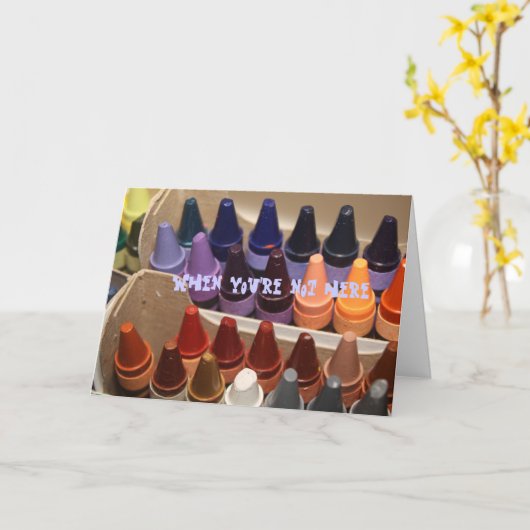 Een potlood kort kaart (Gele Bloem)