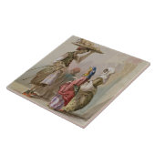 Een potverkoper, c.1855 tegeltje (Zijkant)