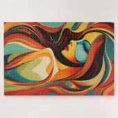 Een prachtig abstract portret legpuzzel (Horizontaal)