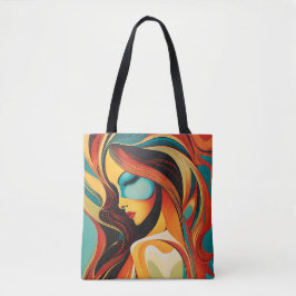Een prachtig abstract portret tote bag