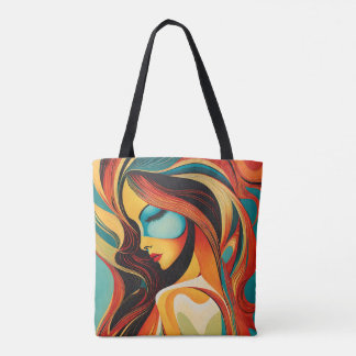 Een prachtig abstract portret tote bag
