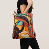 Een prachtig abstract portret tote bag (Dichtbij)